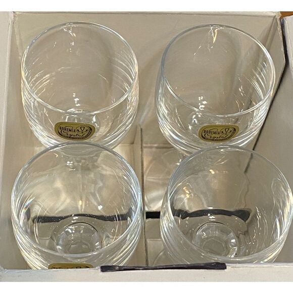 Bohemia Crystal Set Of 4 NIB Vintage Cordial 2.5 OZ Liquor Glasses Claud… - Picture 3 of 7